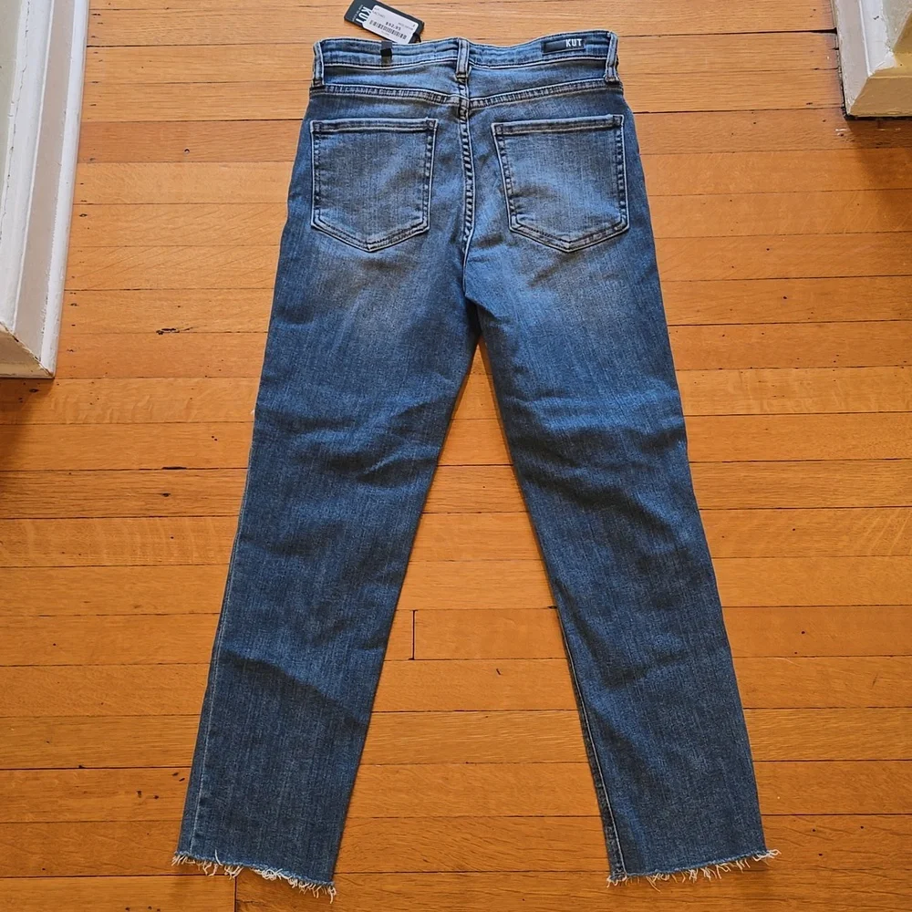 NWT, Kut From The Kloth, Rachael Fab AB Distressed Mom Jean, Medium Wash, 2 - Picture 2 of 14